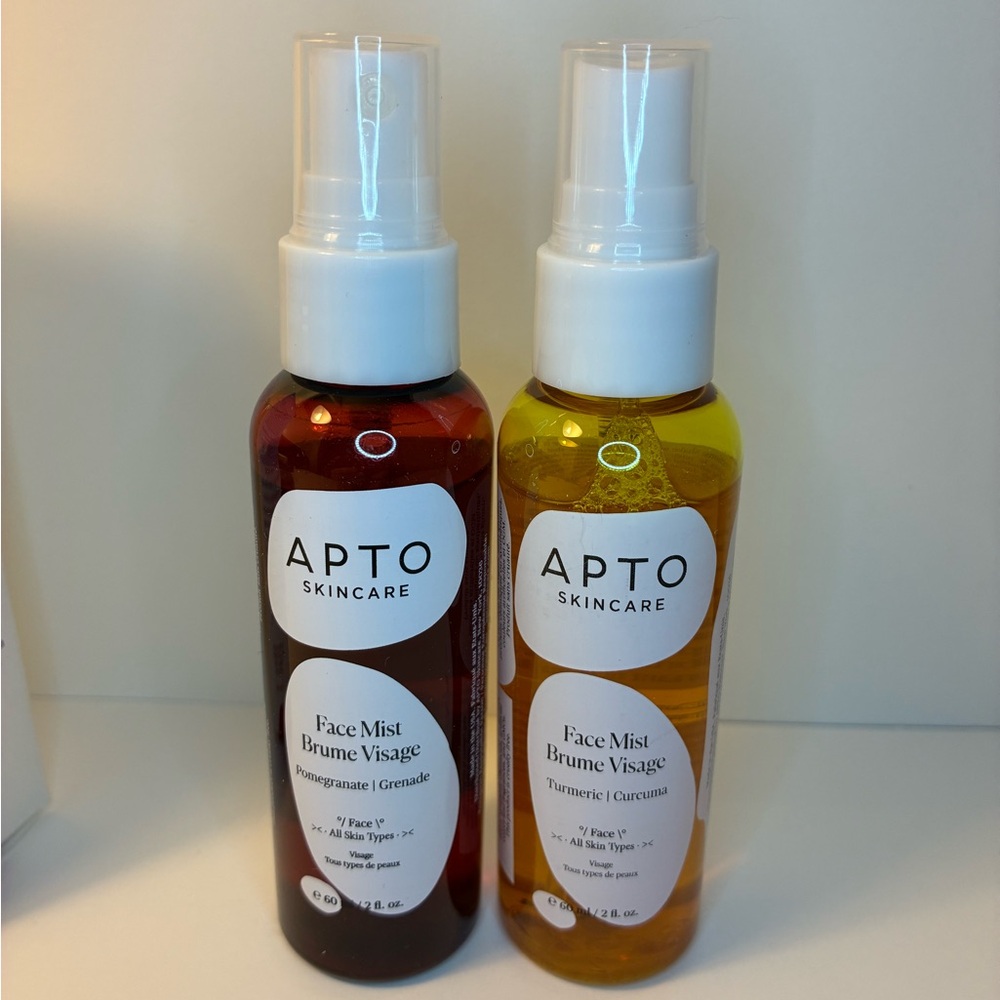 Apto Skincare Summer Mist 2 Pc Set Turmeric & Pomegranate Face Setting Spray LE - Picture 3 of 8